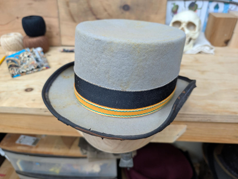 Thumbnail: The "Top Gambler" hat. Distressed wool felt hat.