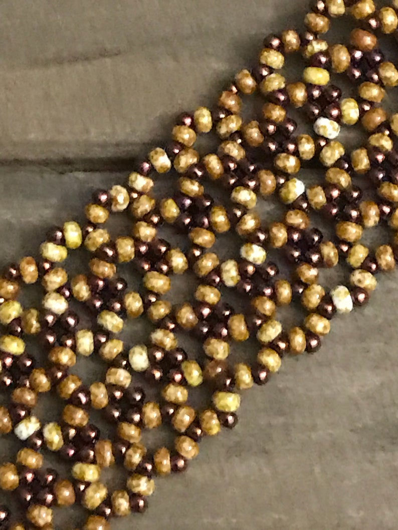 Thumbnail: Cuff Bracelet - Brown Picasso with Coconut Buttons