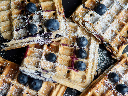 Belgische Blaubeer-Waffeln
