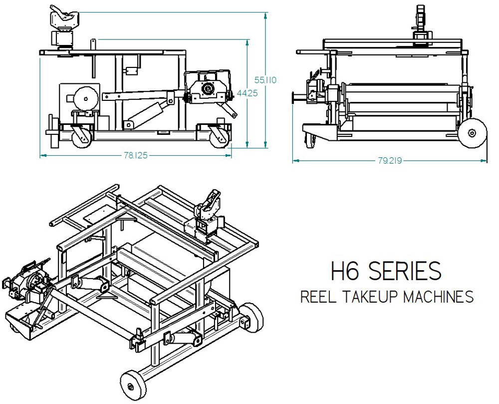 Reeling Machine H6T Dimensions