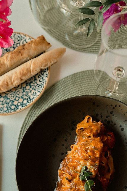 Pasta and Bread Sticks at La Zucca Pizza BAR .jpg
