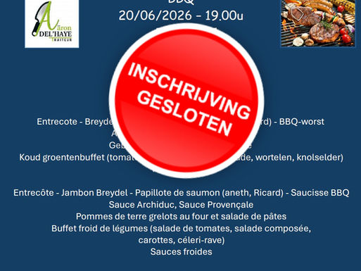 BBQ op 20/06/2026