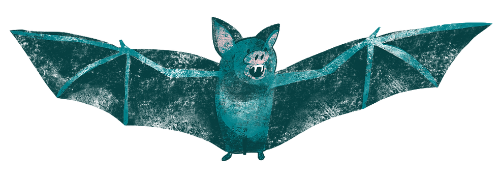 Bat illustration Sima in Stripes