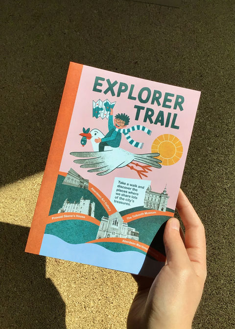 Aberdeen Explorer Trail for Aberdeen Art Gallery and Museum. Illustrated booklet and explorer trail by Sima in Stripes - Simona Hodonova