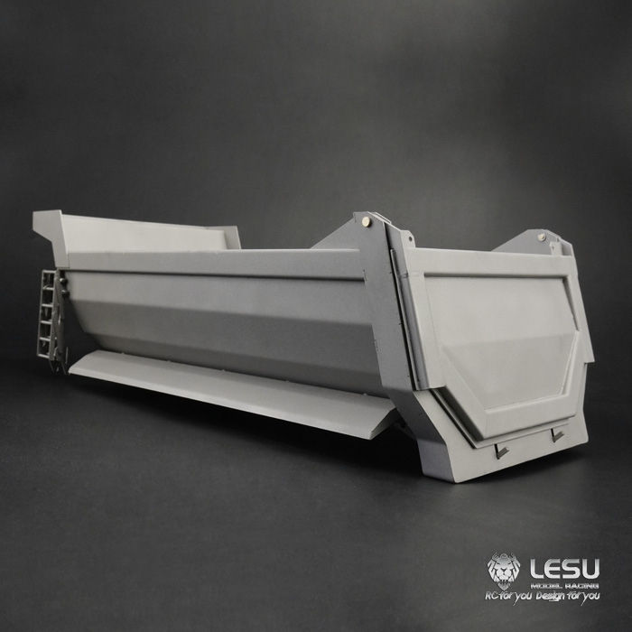 縮圖：1/14 truck hydraulic dump truck bucket front cylinder hardcover U bucket 6X6