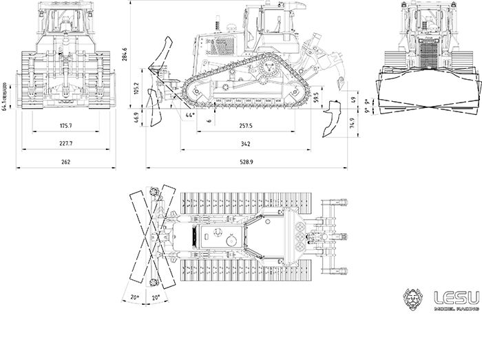 縮圖：RTR1/14BA-B0004 crawler hydraulic bulldozer all metal loader engineering vehicle