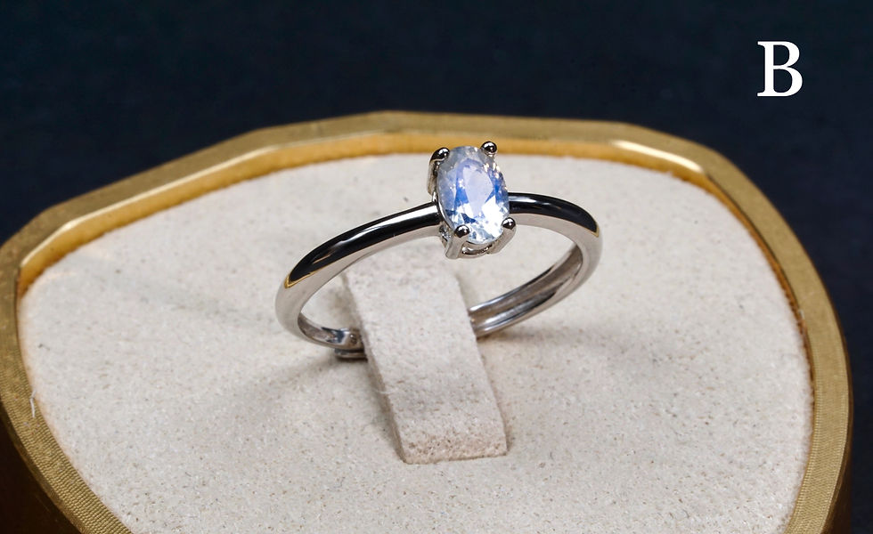 Miniaturbild: Mondstein-Ring Rund Klassisch