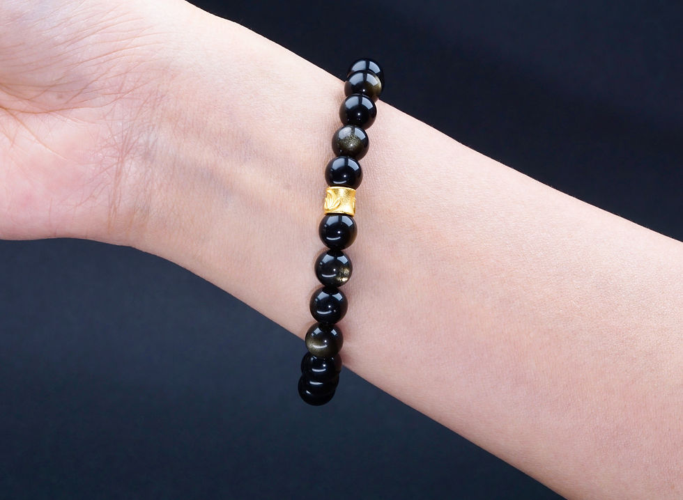 Miniaturbild: Goldobsidian-Armband