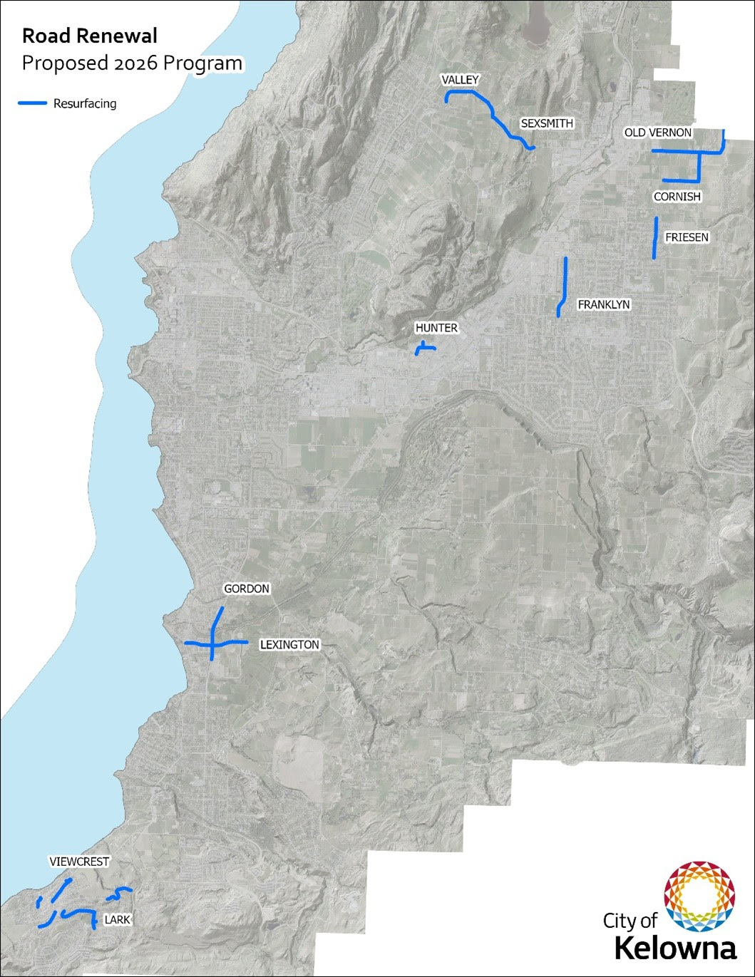 Kelowna Launches Annual Road Renewal Program to Improve Safety and Infrastructure by BoostBC 