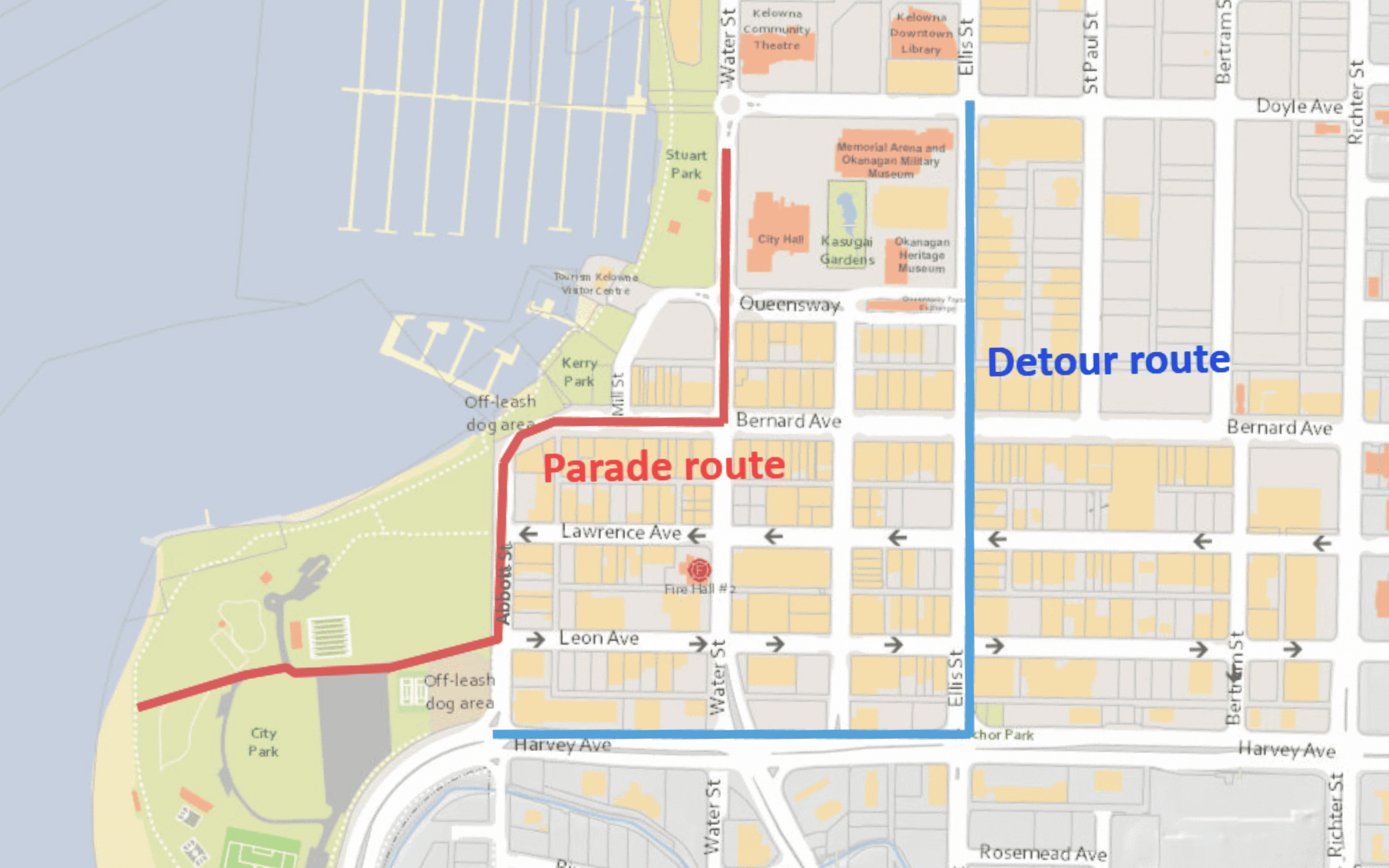 Detour Route for motorists 
