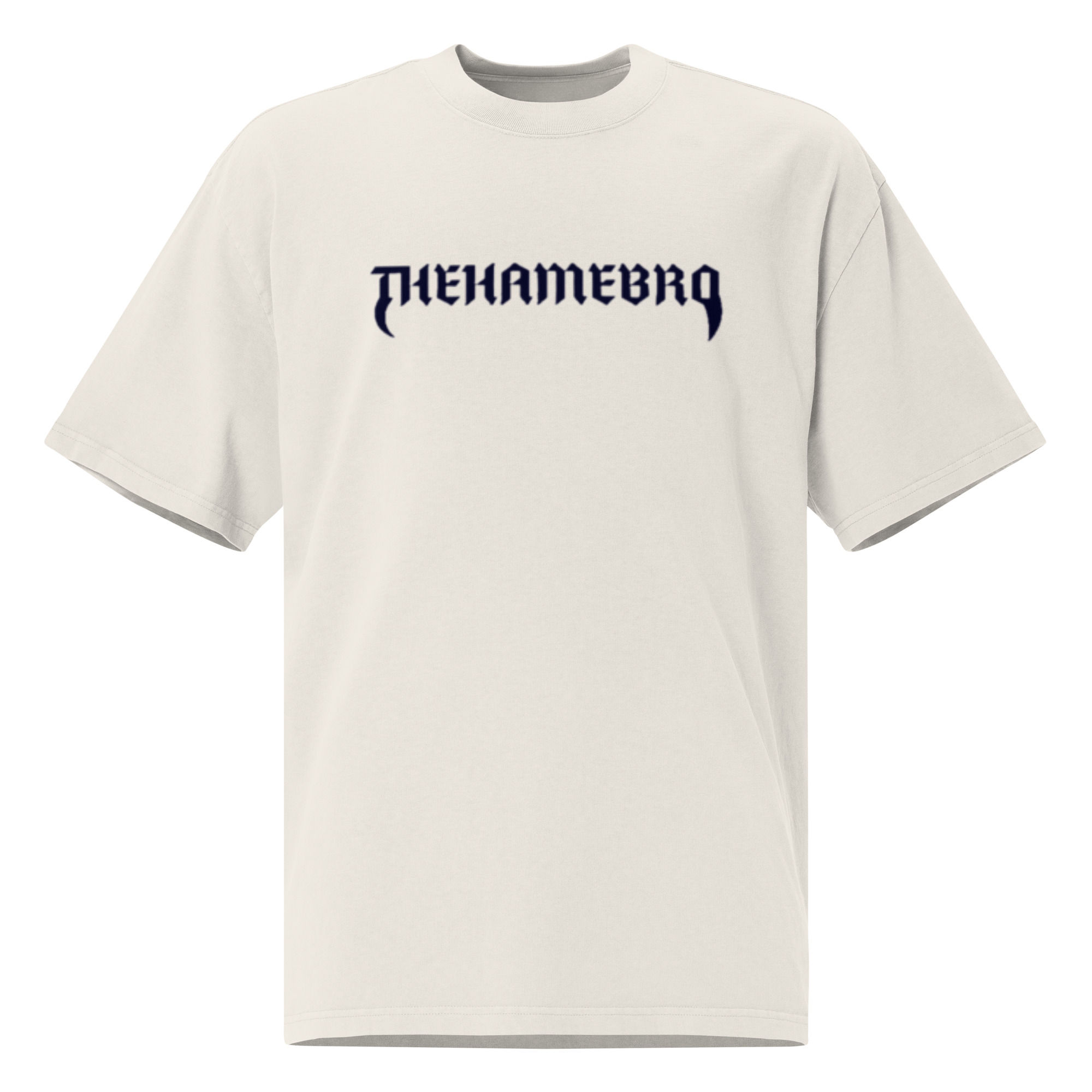 Oversized faded social cursed t-shirt - by THEHAMEBRO.