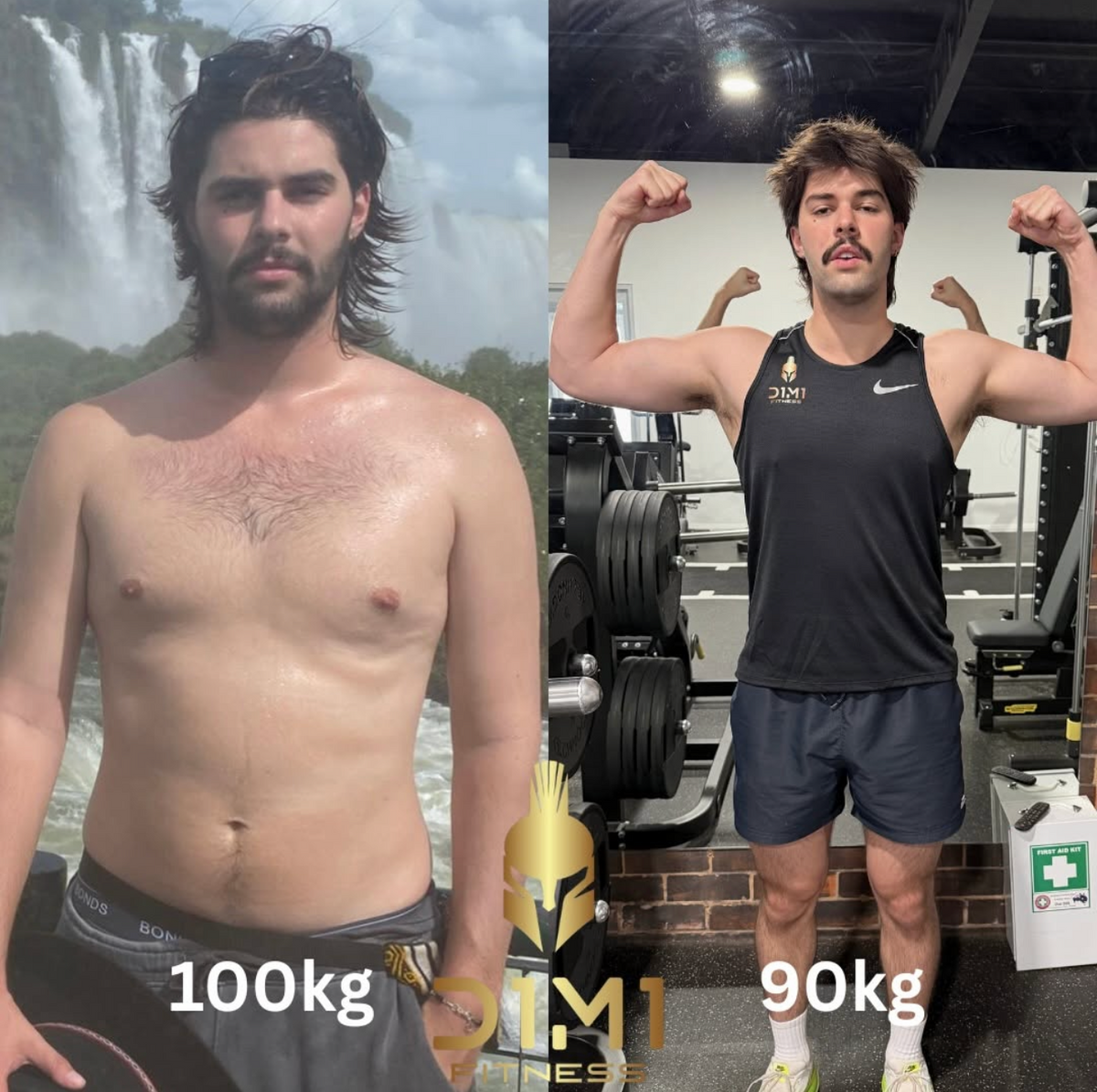 Steph's transformation at D1M1 Fitness, before and after