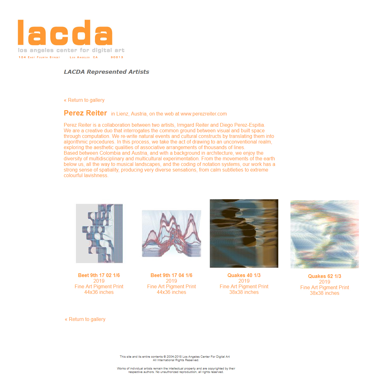 Represented by LACDA, LA, US