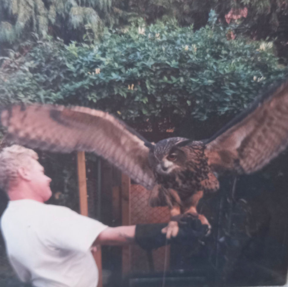Tony Coles and owl