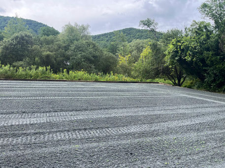 A new equestrian area installed in the hills of vermont with well groomed footing.