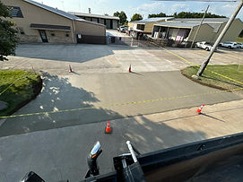 Concrete Parking Lot Entrance