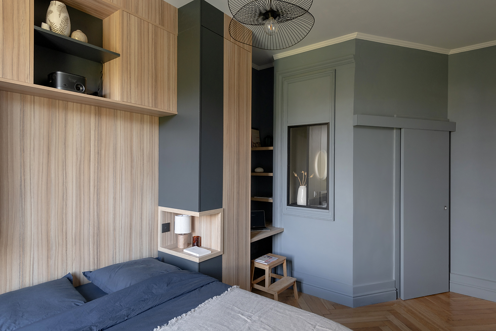 chambre imaginée par l'agence TGF à Lyon par Tiffany Fayolle