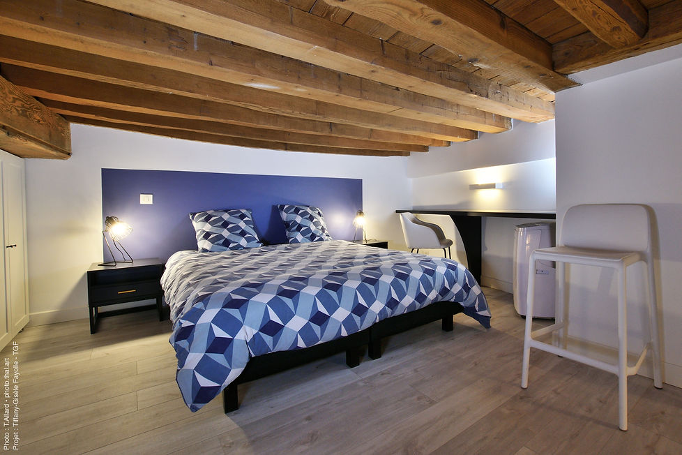 chambre sur mezzanine de type loft pour