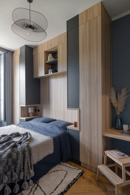pièce de nuit d'un appartement à lyon