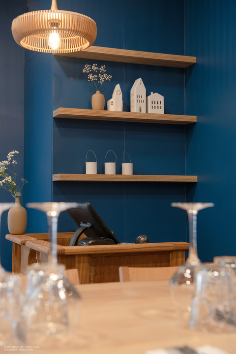 Renovation of the restaurant ‘Le Bistrot’ with decoration by the agency TGF, Tiffany Fayolle Ar