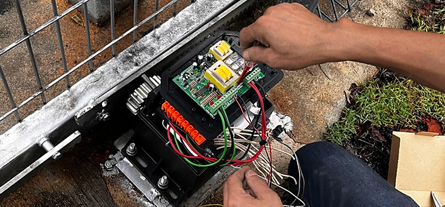 Repairing the sliding gate for housing area