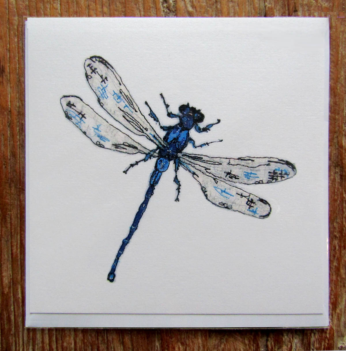 1 x Dragonfly greetings card