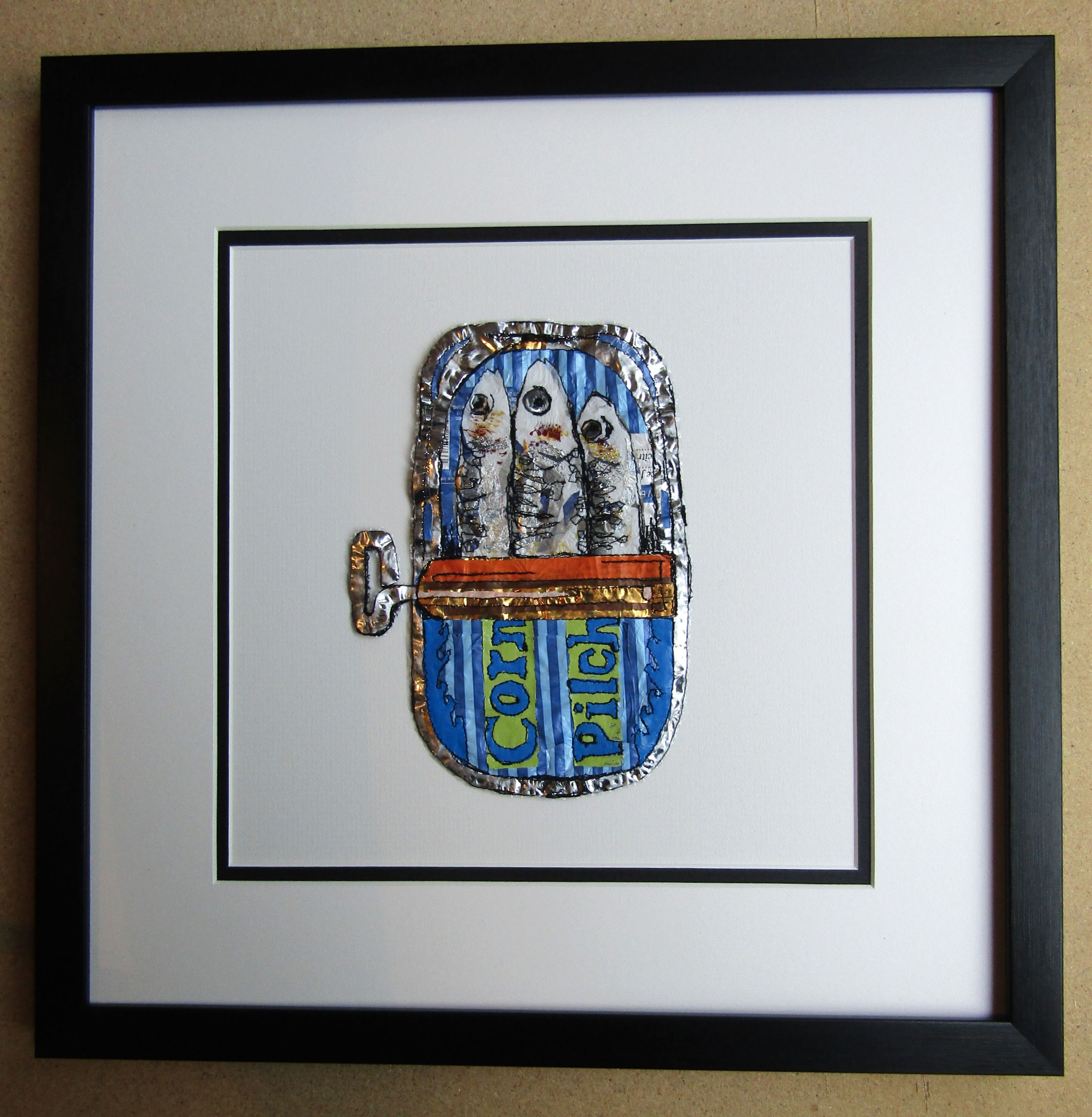 Framed: Cornish Tinned Pilchards Original artwork £145
