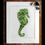 Thumbnail: Green Seahorse print (A4 with mount surround)