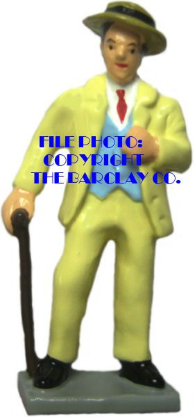 Thumbnail: #1505 - Man In Summer Suit, Standing w/ Cane