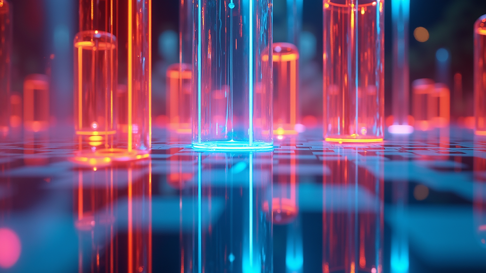Close-up view of colorful interactive art installation with lights and mirrors