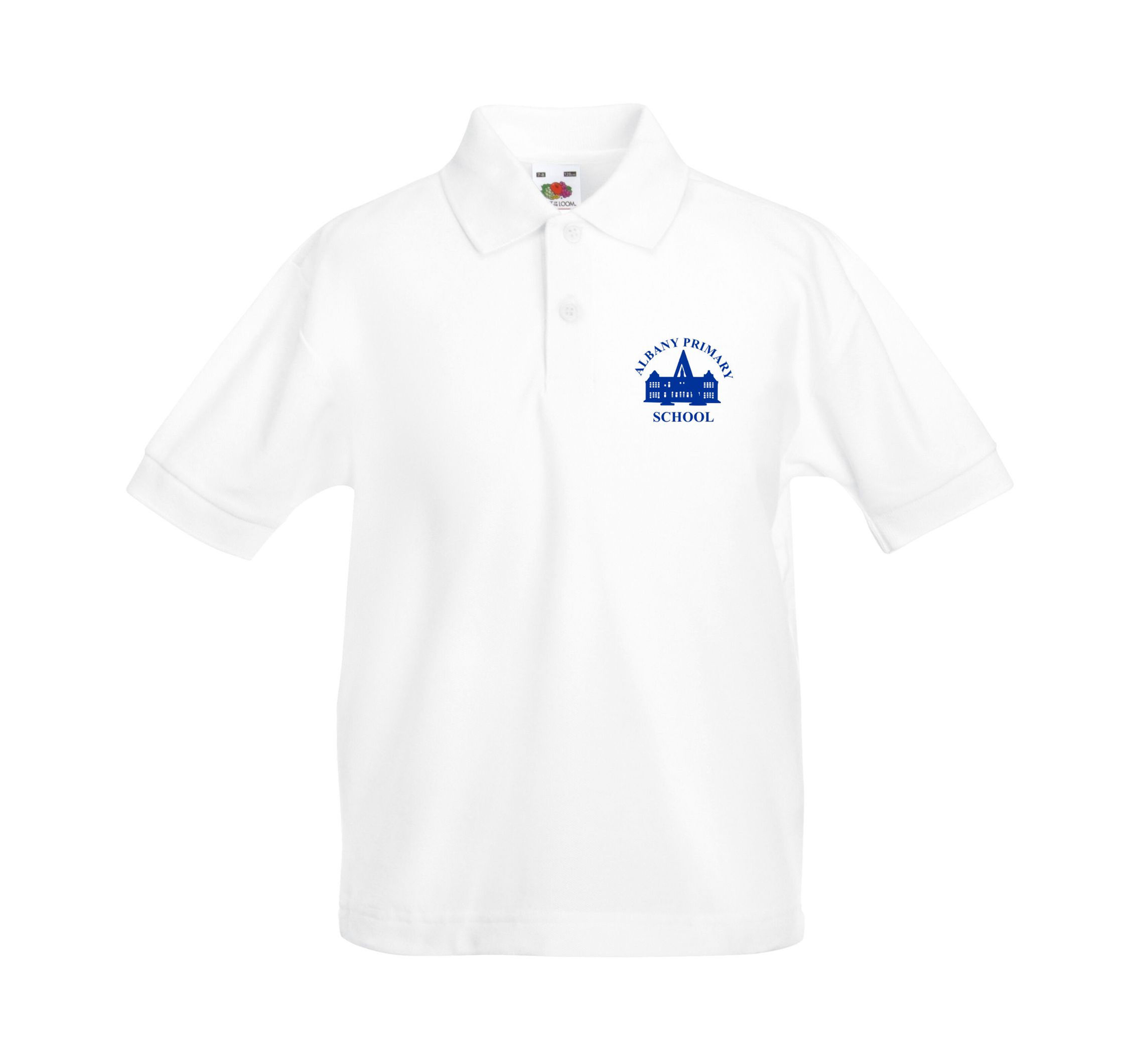 White  School Polo