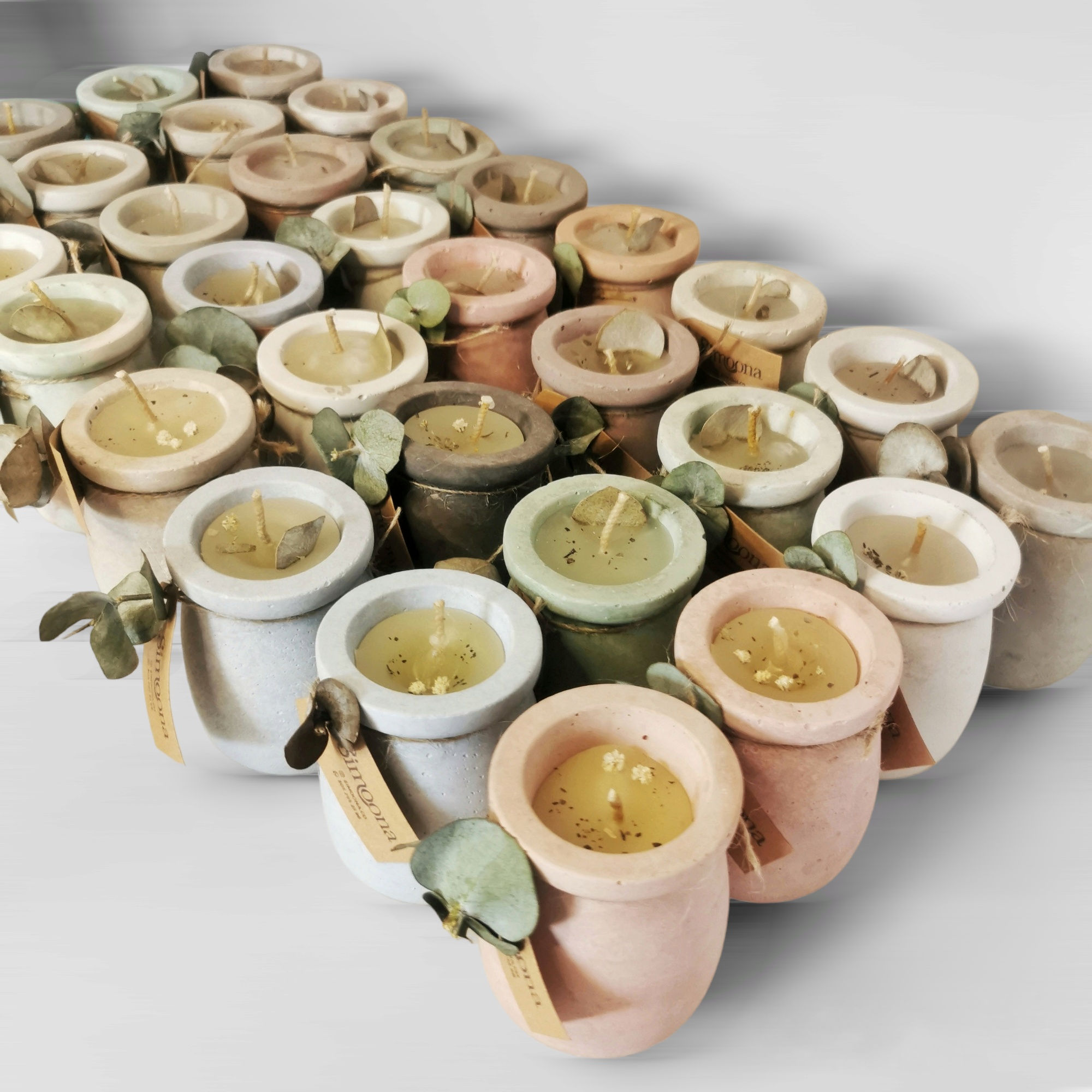 Vela jarrón de hogar en caja