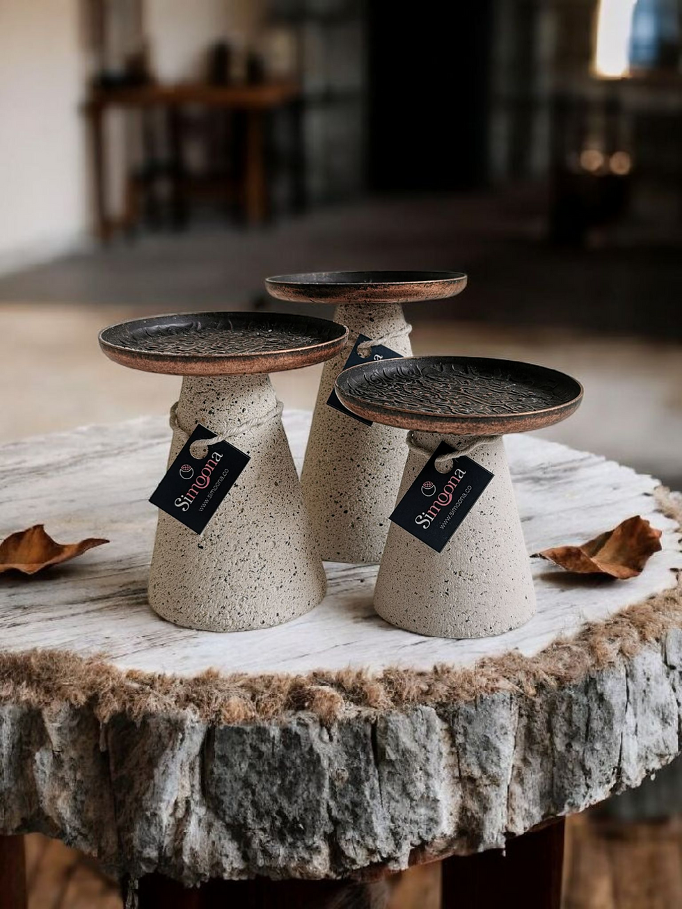 Miniatura: Portavelas raíz de fuego