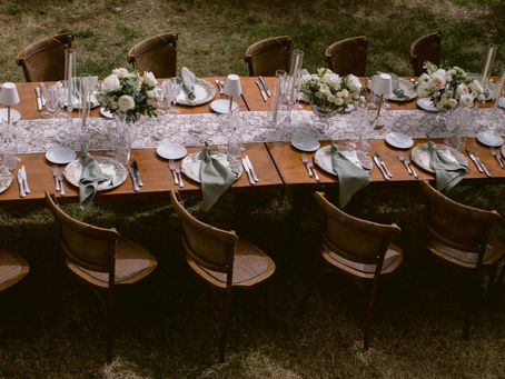 A wedding table in a Tuscany Wedding