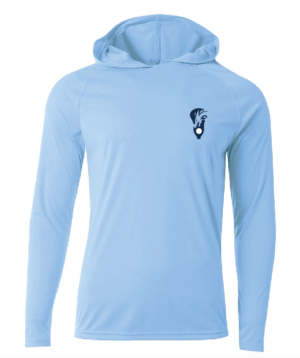Light Blue Dragons Wicking Performance SPF Hoodie