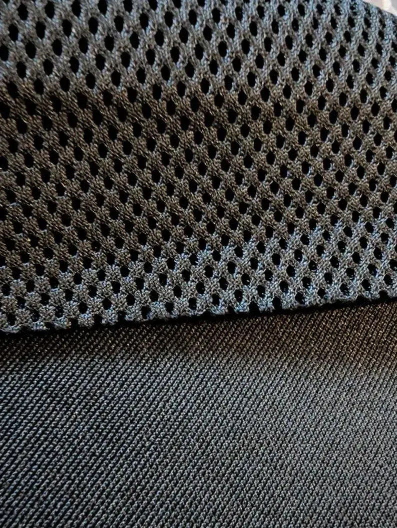 Air Mesh Stoff 100 x 150cm, 4 mm Dicke, Schwarz, 3D atmungsaktive Polsterung, 1m