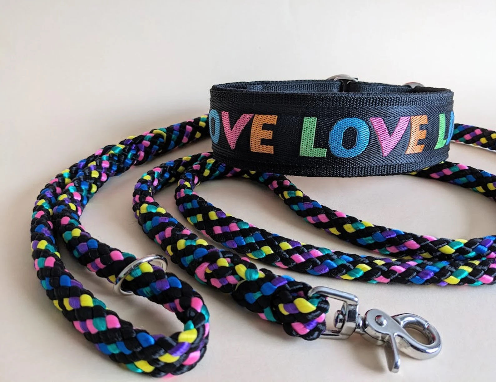 Stilvolles Zugstopp Halsband, extra breit 4cm, weiche Polsterung, verstellbar