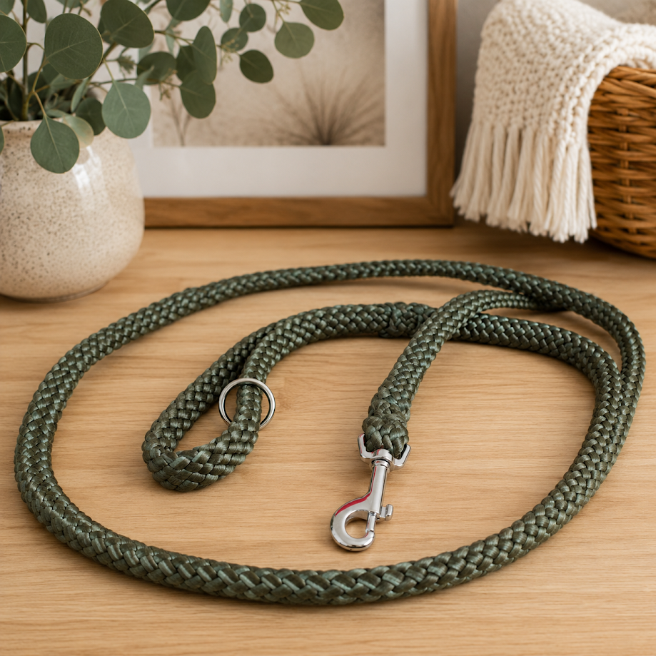 Hundeleine aus weichem PPM-Seil mit fester Handschlaufe, 2 m