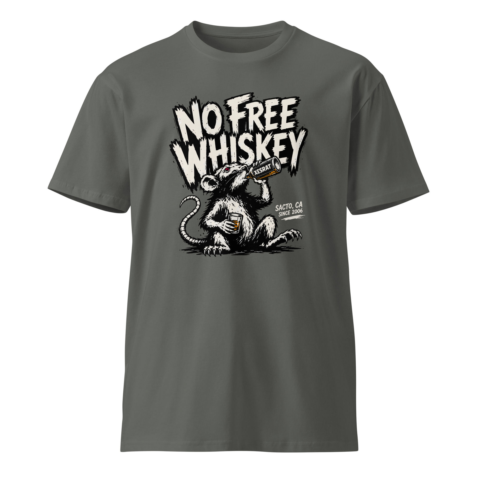 No Free Whiskey Premium T-Shirt | Dark