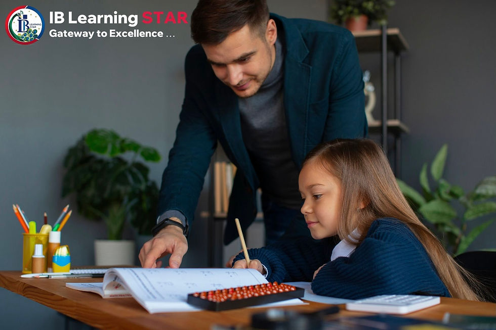 A teacher helping student understand concept