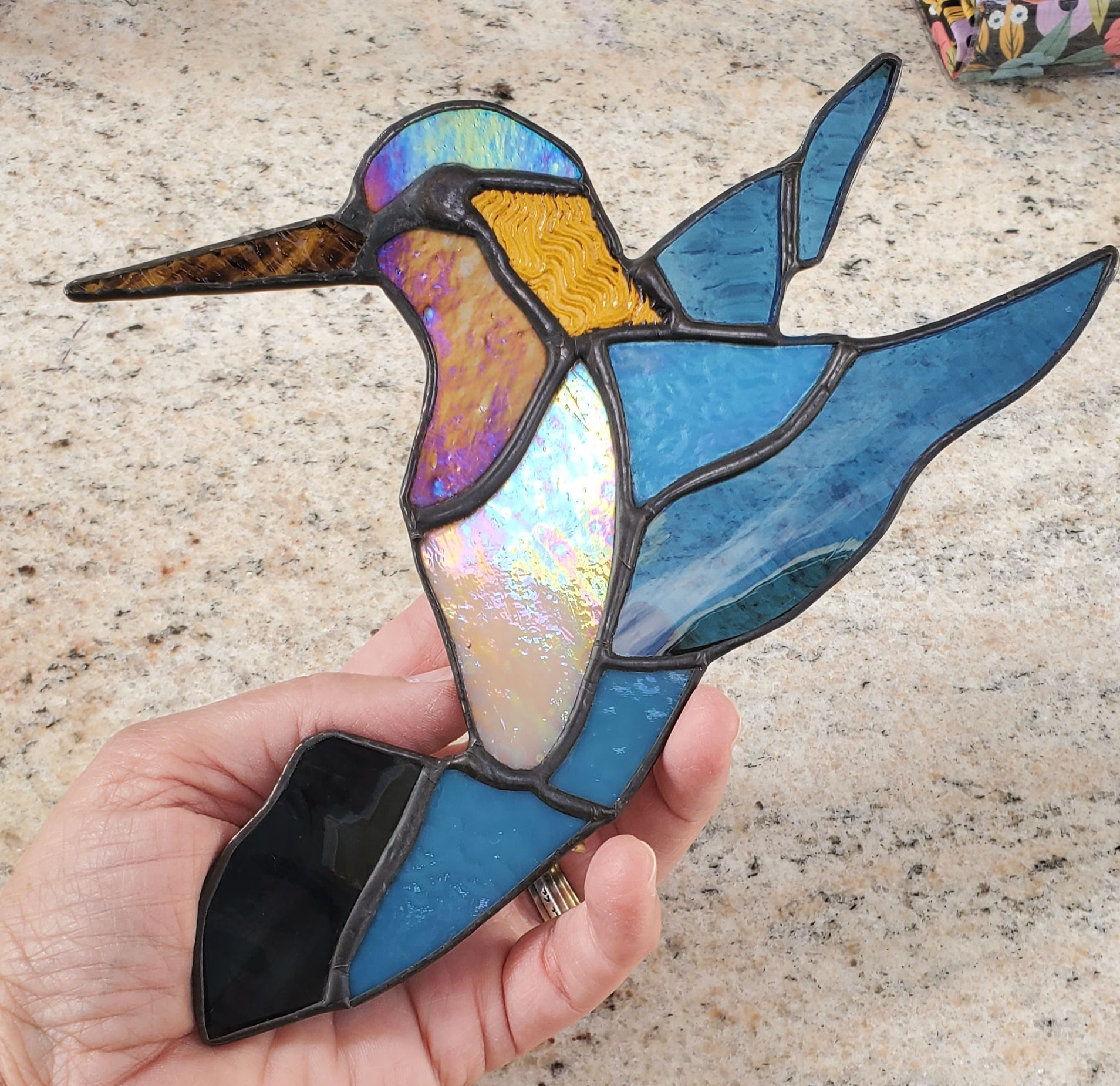 Stainedglass Hummingbird Nightlight 