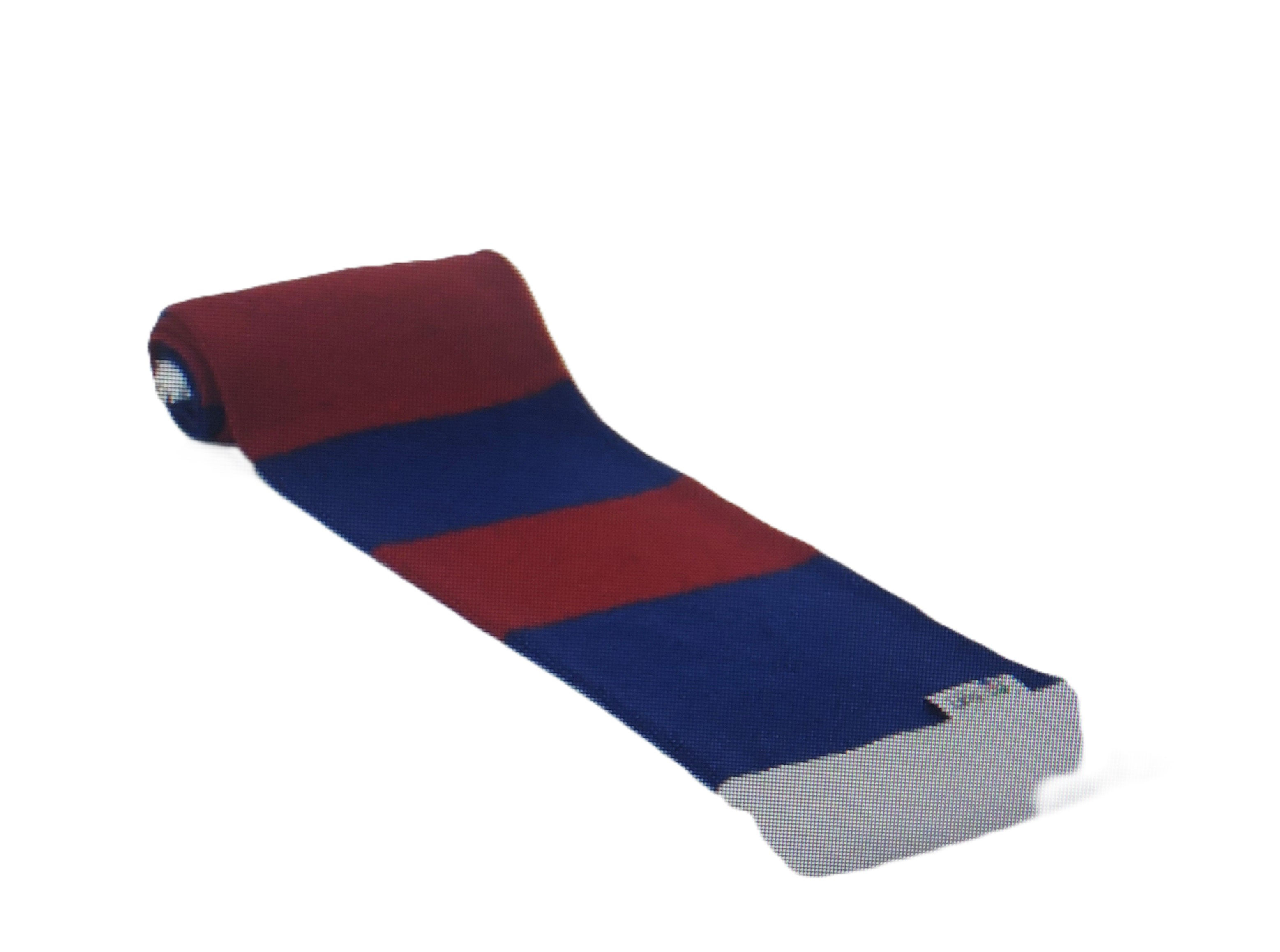 Retro fan originals blue and burgundy bar scarf