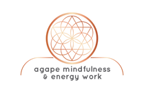 Agape Mindfulness & Energy Work logo with sacred geometry.