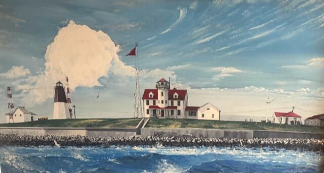 Point Judith Light House by Henry E. LaCombe, 1957