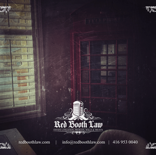 red telephone booth inside estate bond lawyer office