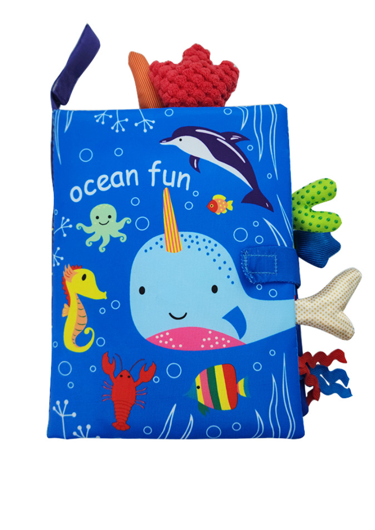 Thumbnail: 0-36M Baby Early Learning Toy Tail Cloth Book Parent-child Interactive Sound Pap