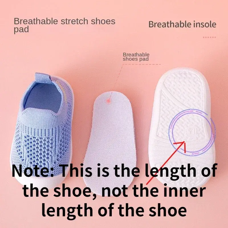 Thumbnail: Spring Summer Toddler Shoes Breathable Knitted Kids Sneakers Boys Slip-on Tennis