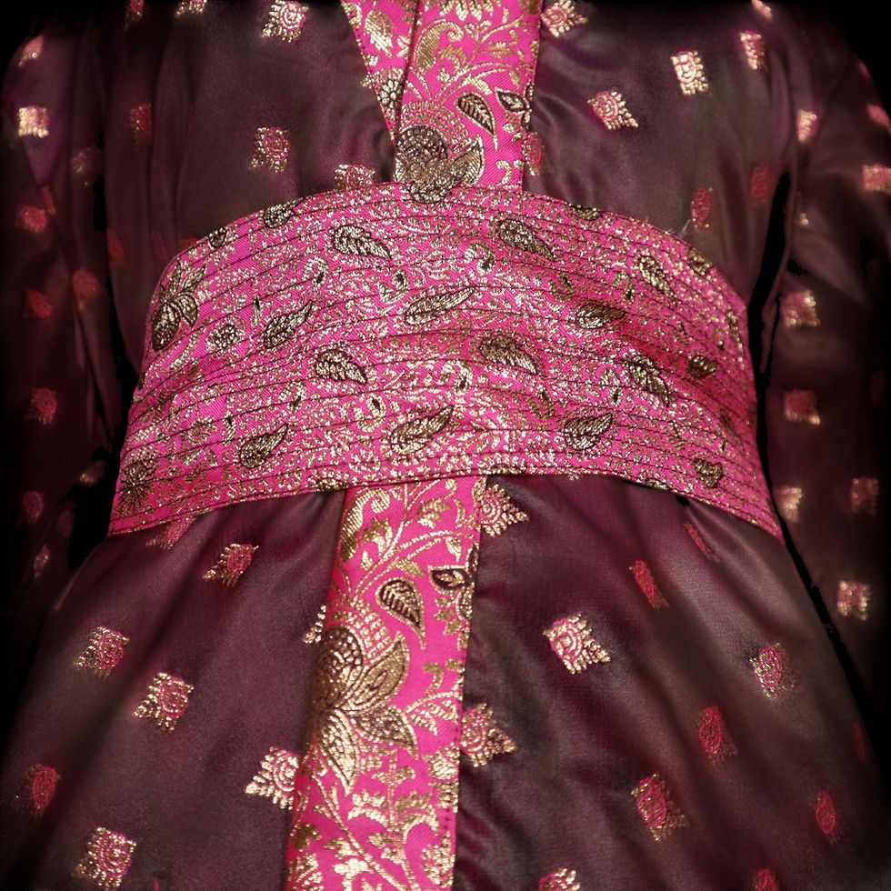 Thumbnail: DUSK BLOOM Hooded Goddess Kimono