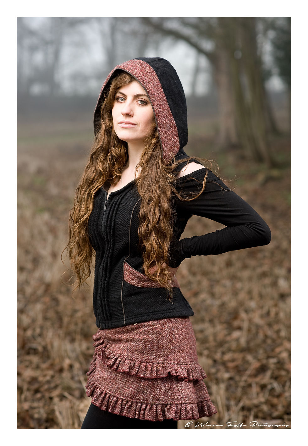 Miniature : ARRAN Harris Tweed Hooded Corset Waistcoat