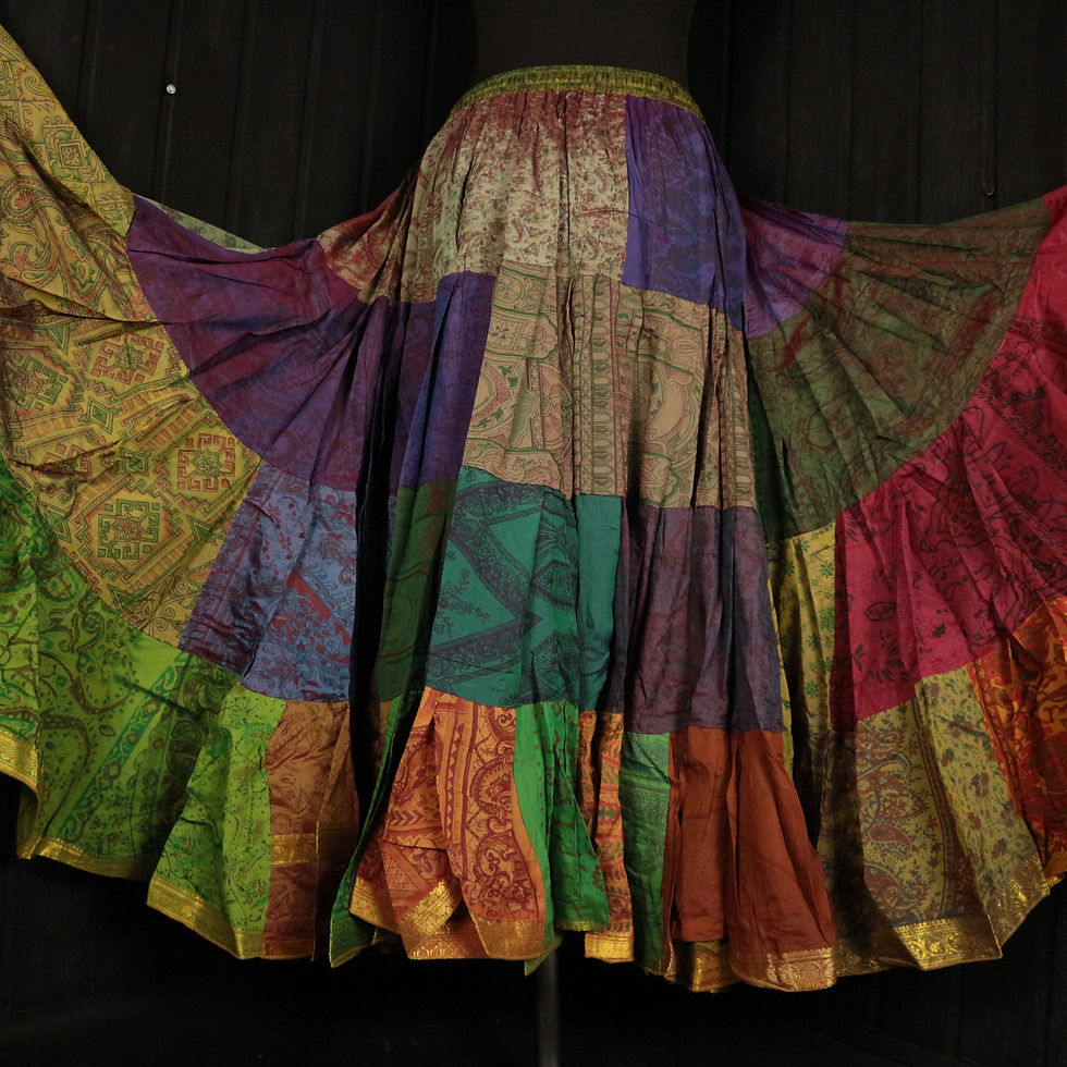 Thumbnail: MARKET DAY MOSAIC, Patchwork Glow Skirt